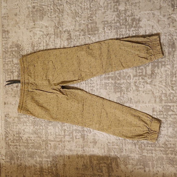 Retro stitch boys pants tan brown fancy skinny cotton bottom - Picture 8 of 13